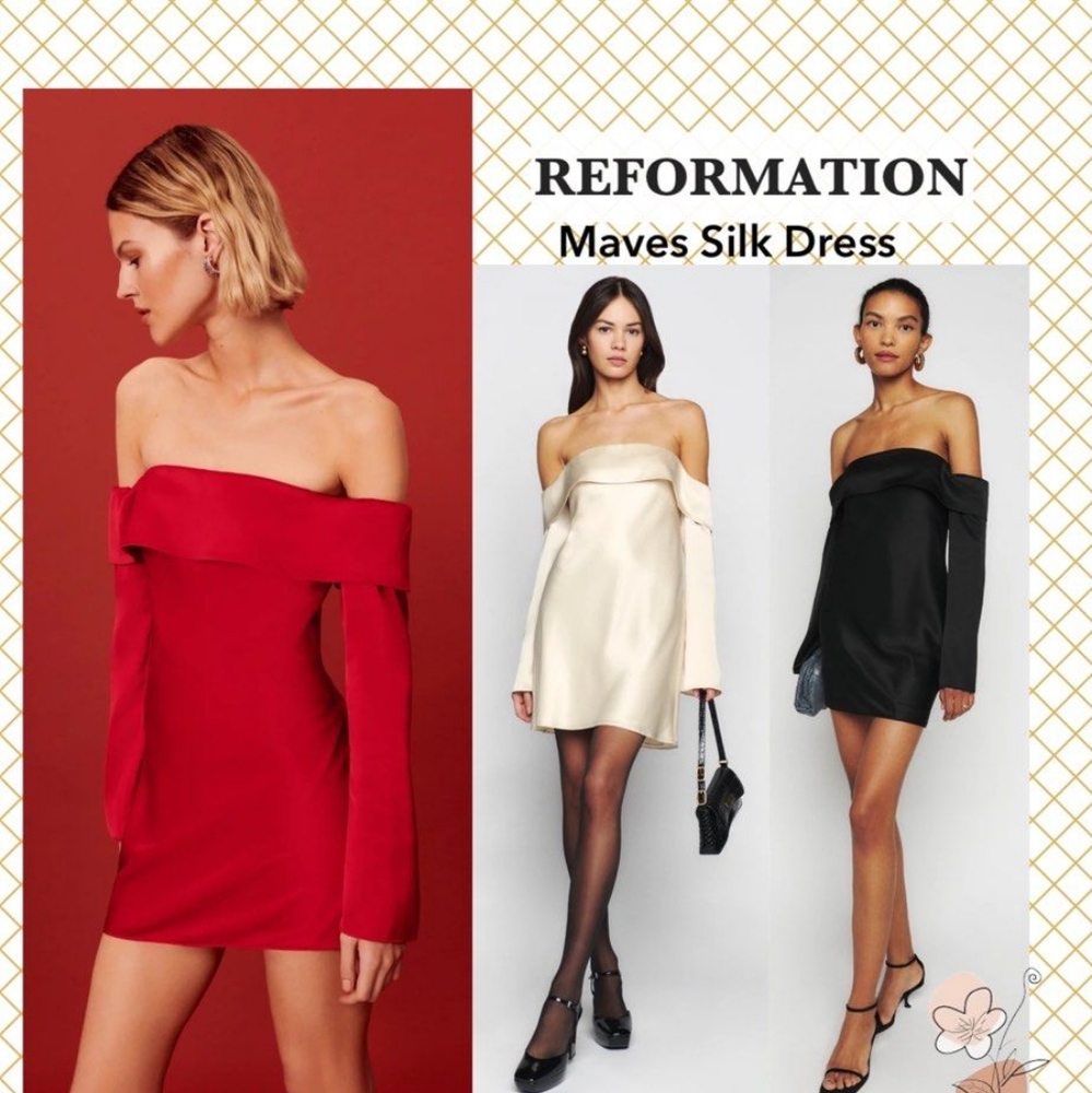 NWT Reformation Maves Red Cherry Dress - Medium. Perfect for Valentines